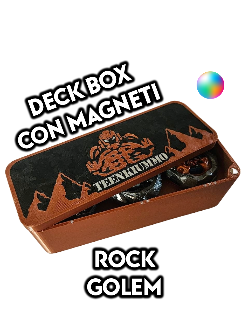Deck Box Rock Golem Magnetico